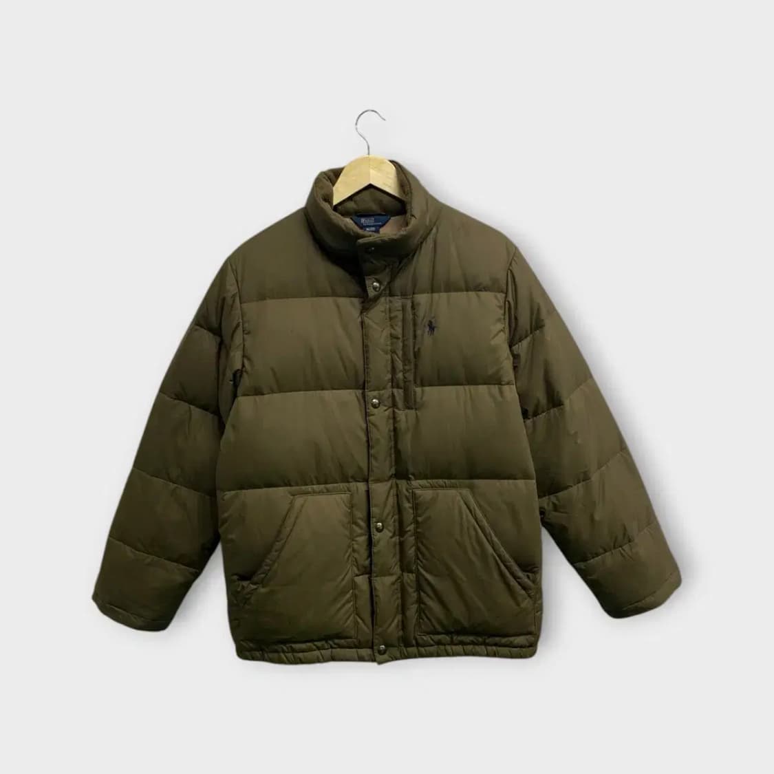 폴로 랄프로렌 카키 브라운 미니멀 패딩 L 상품이미지1