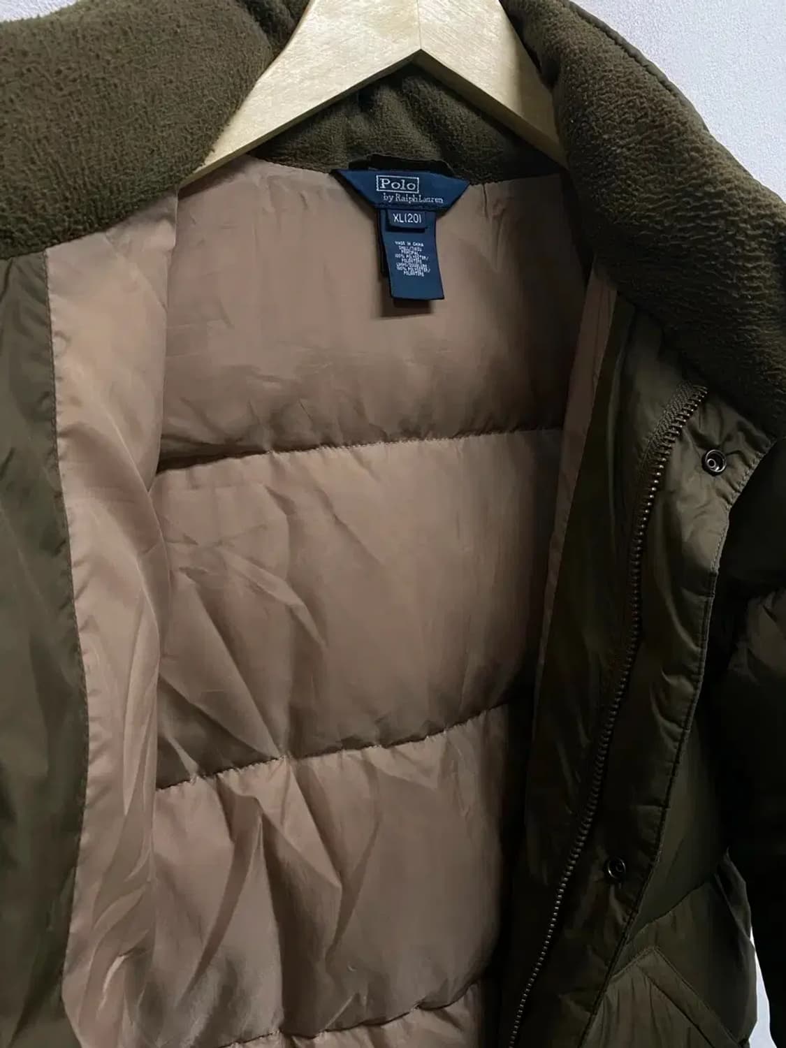 폴로 랄프로렌 카키 브라운 미니멀 패딩 L 상품이미지4