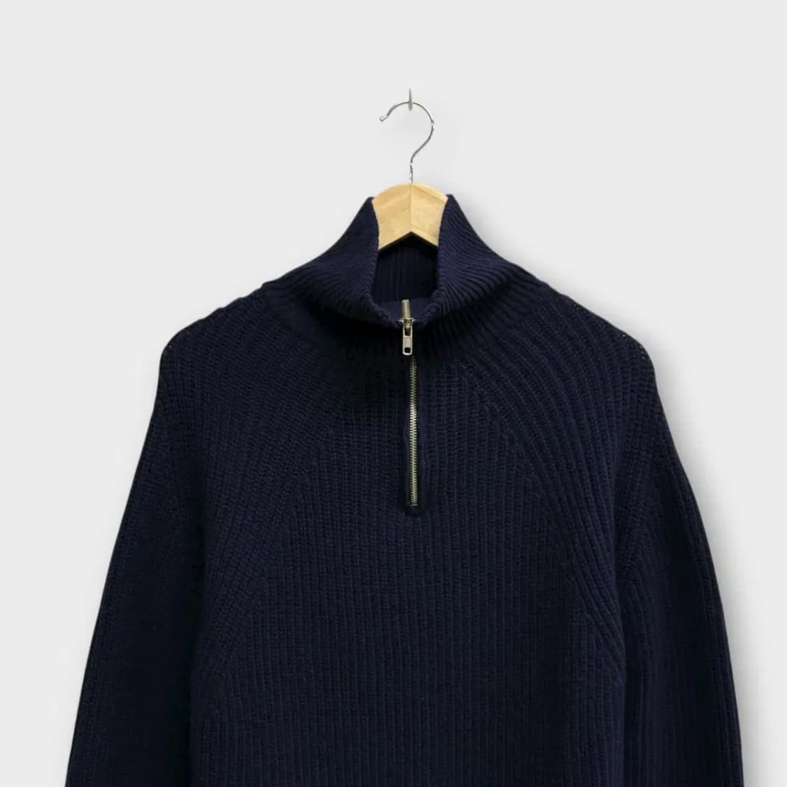 LIFUL MINIMAL GARMENTS 네이비 반집업 니트 M 상품이미지2