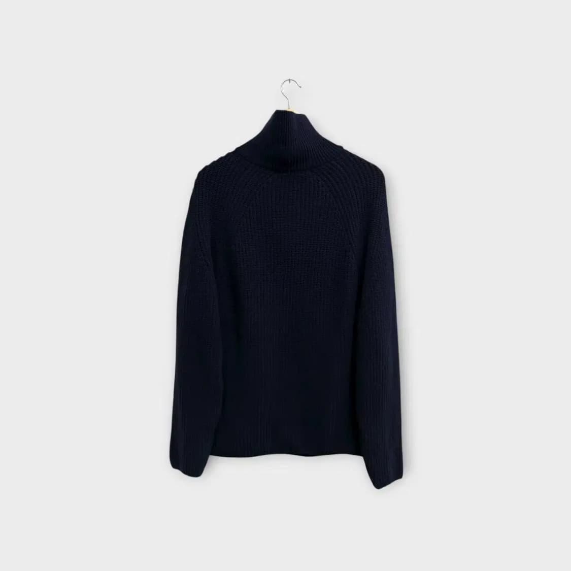 LIFUL MINIMAL GARMENTS 네이비 반집업 니트 M 상품이미지3