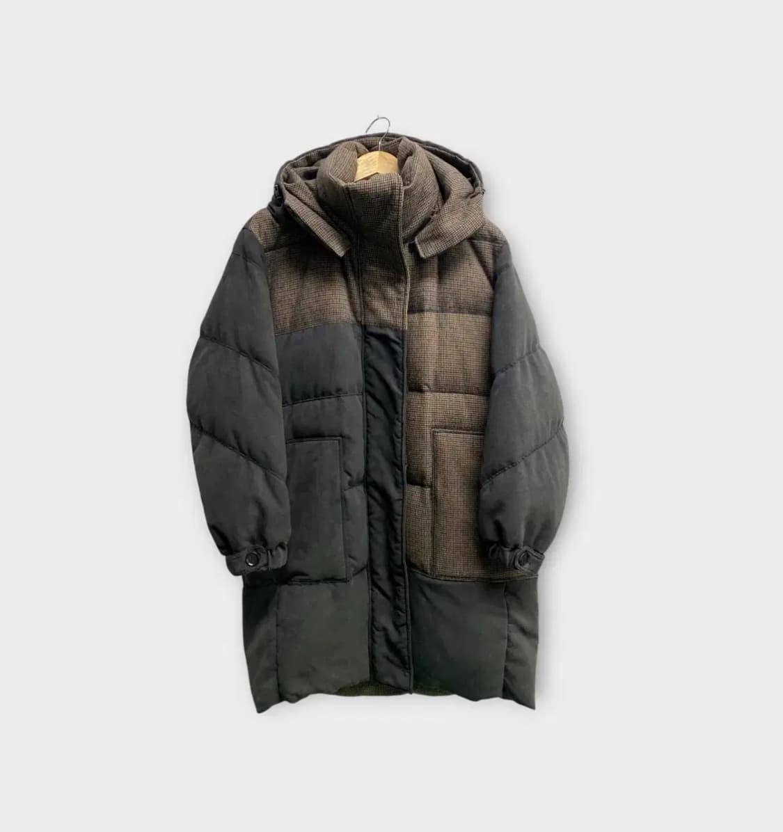 시스템 SYSTEM 체크 구스 패딩 M 상품이미지1