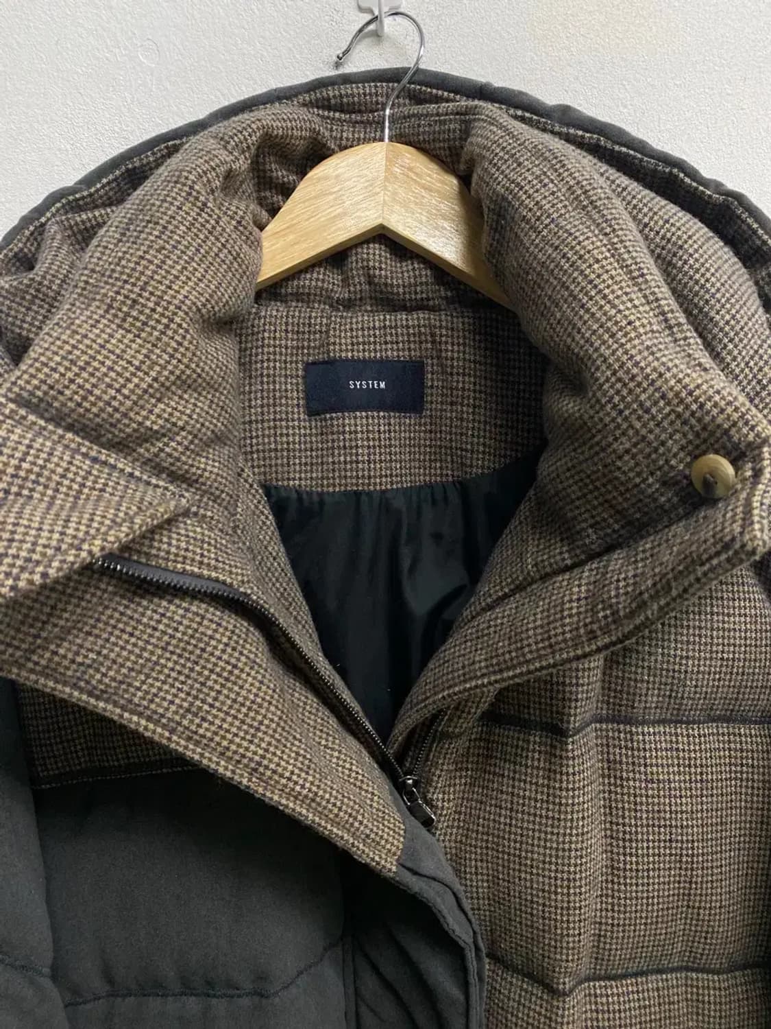 시스템 SYSTEM 체크 구스 패딩 M 상품이미지4