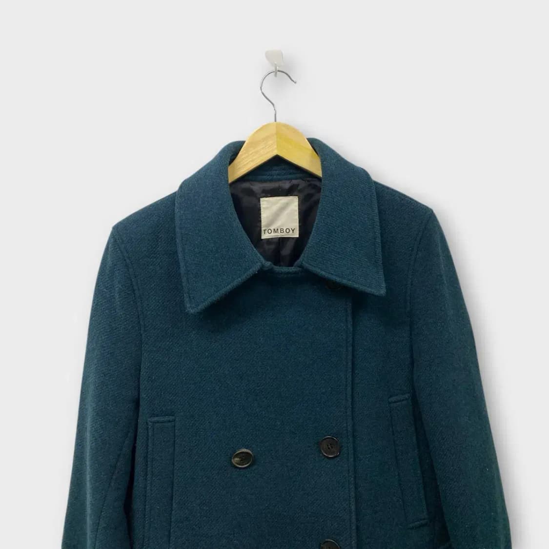 톰보이 자수 청록 코트 free 상품이미지2