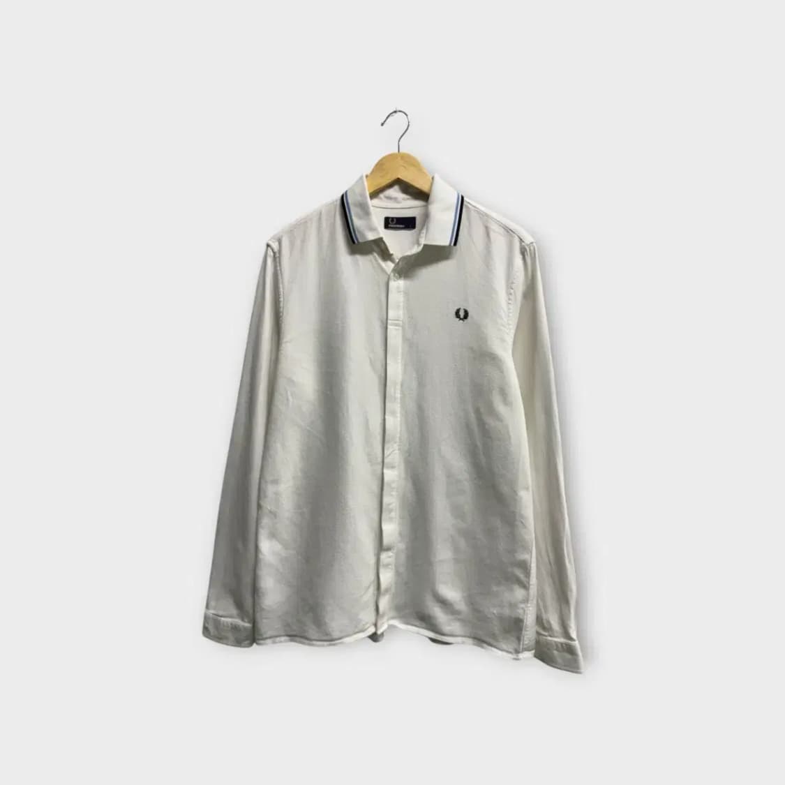 프레드페리 화이트 코튼 폴로 셔츠 L 상품이미지1