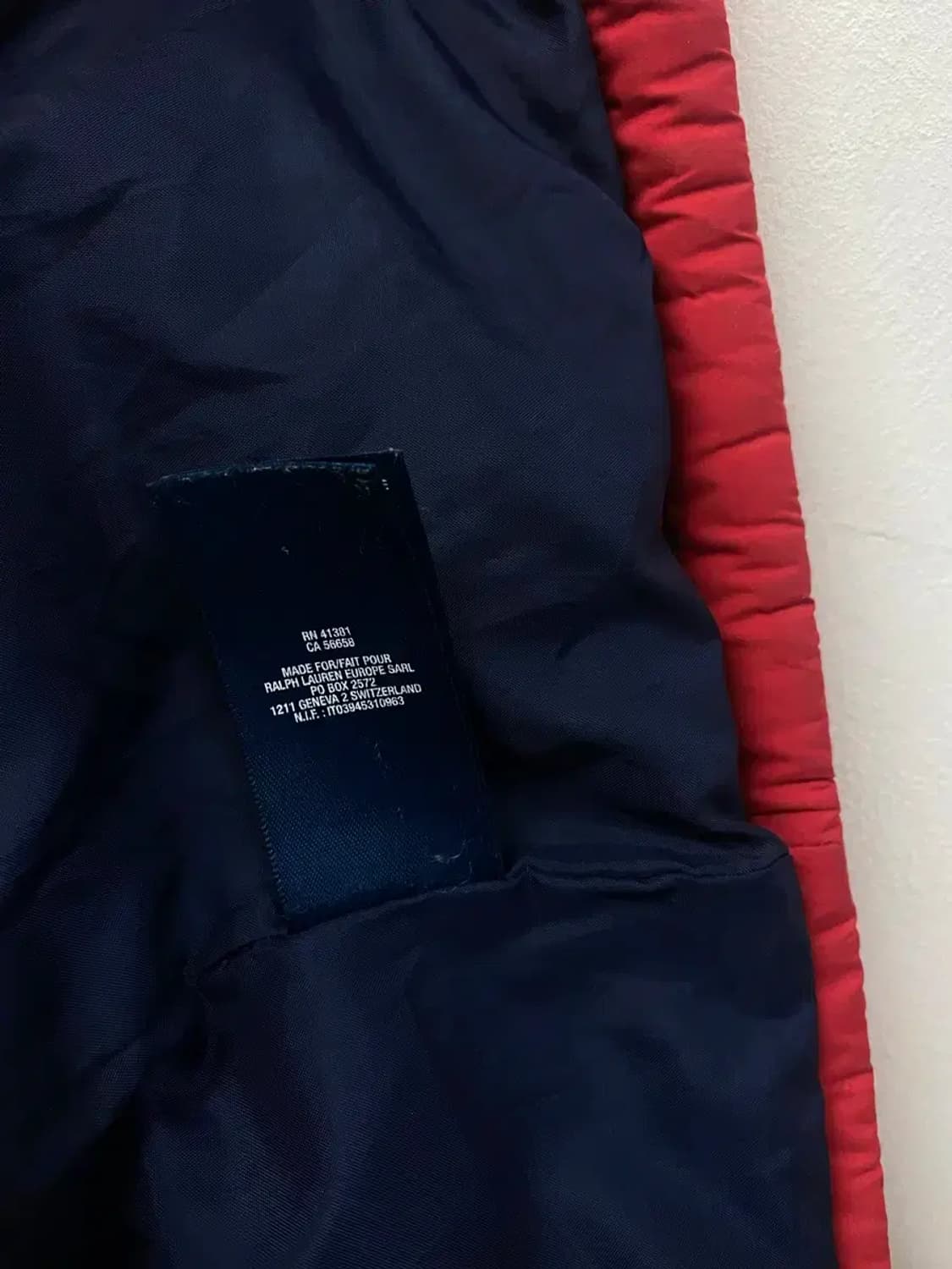 폴로 랄프로렌 레드 덕다운 푸퍼 패딩 M 상품이미지6