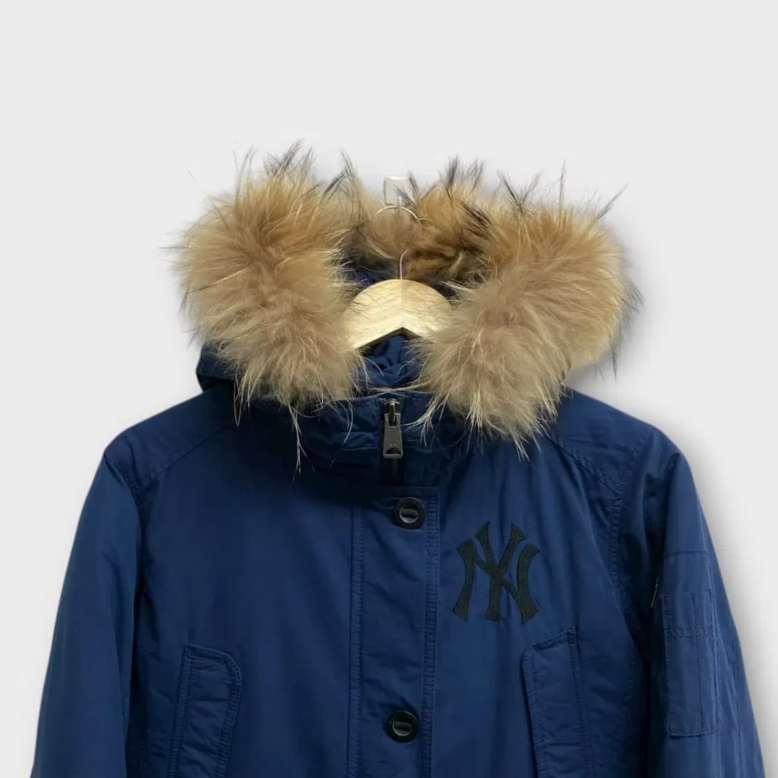 MLB 엠엘비 딥블루 뉴욕양키즈 자수로고 패딩 90 상품이미지2
