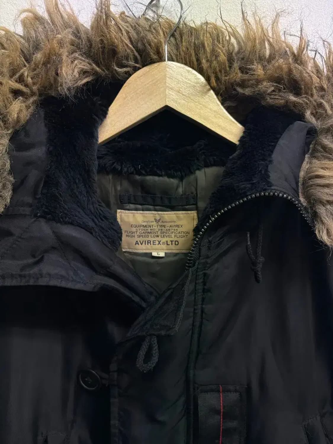 아비렉스AVIREX 블랙 야상 패딩 L 상품이미지4
