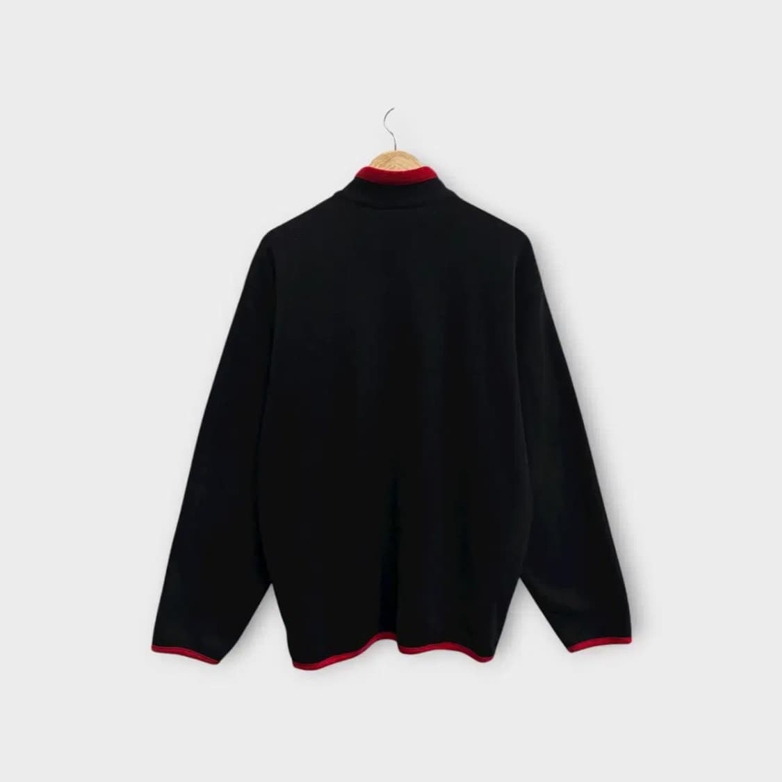 게스 블랙 플리스 반집업 M 상품이미지3