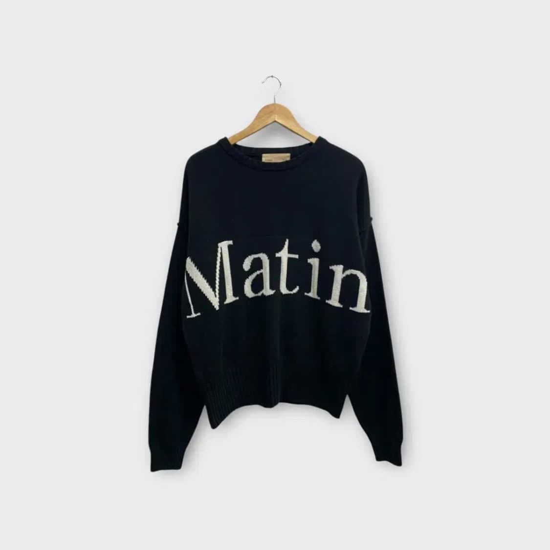 마뗑킴 빅로고 니트 블랙 free 상품이미지1