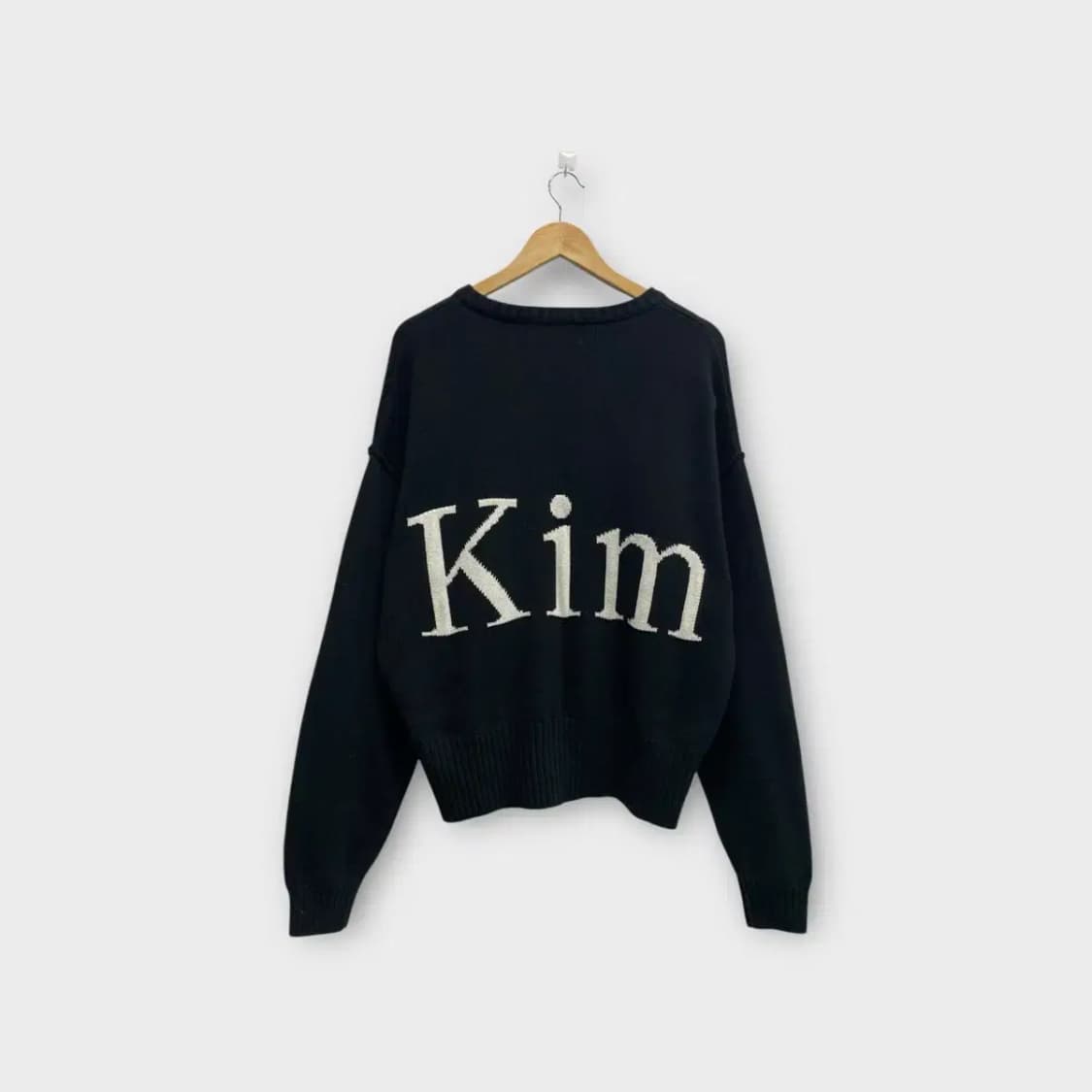 마뗑킴 빅로고 니트 블랙 free 상품이미지3