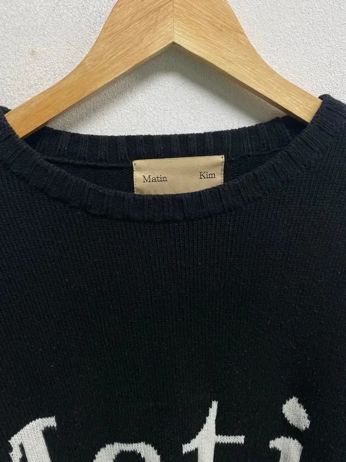 마뗑킴 빅로고 니트 블랙 free 상품이미지4