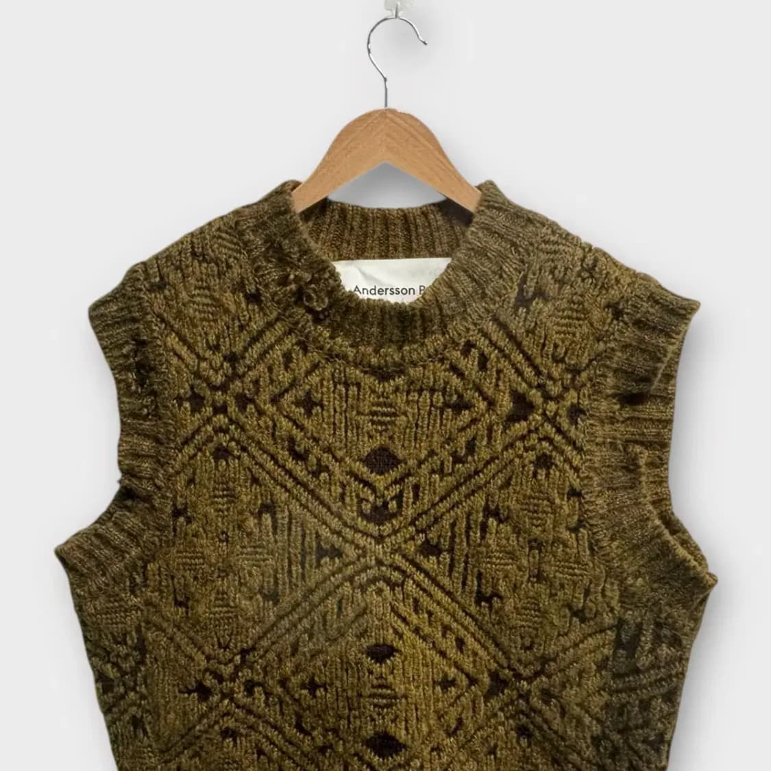 앤더슨벨 히피 카멜 알파카 헤비 베스트 L 상품이미지2