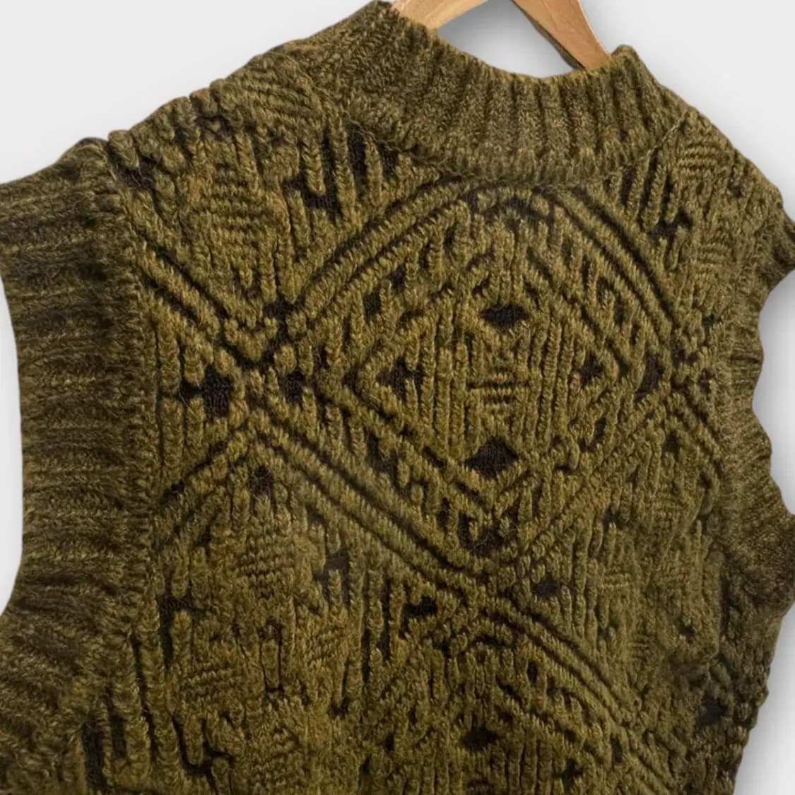 앤더슨벨 히피 카멜 알파카 헤비 베스트 L 상품이미지3