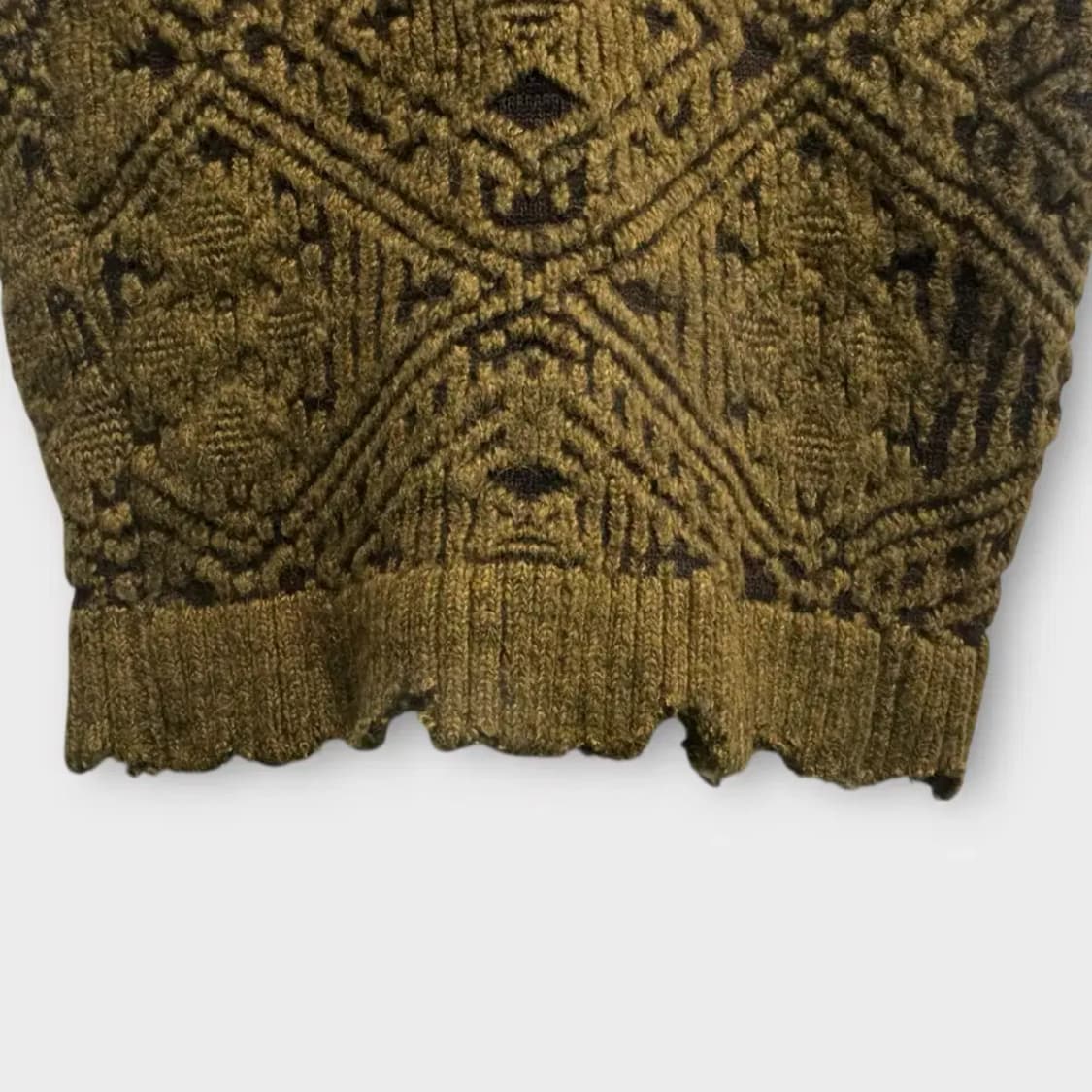 앤더슨벨 히피 카멜 알파카 헤비 베스트 L 상품이미지5