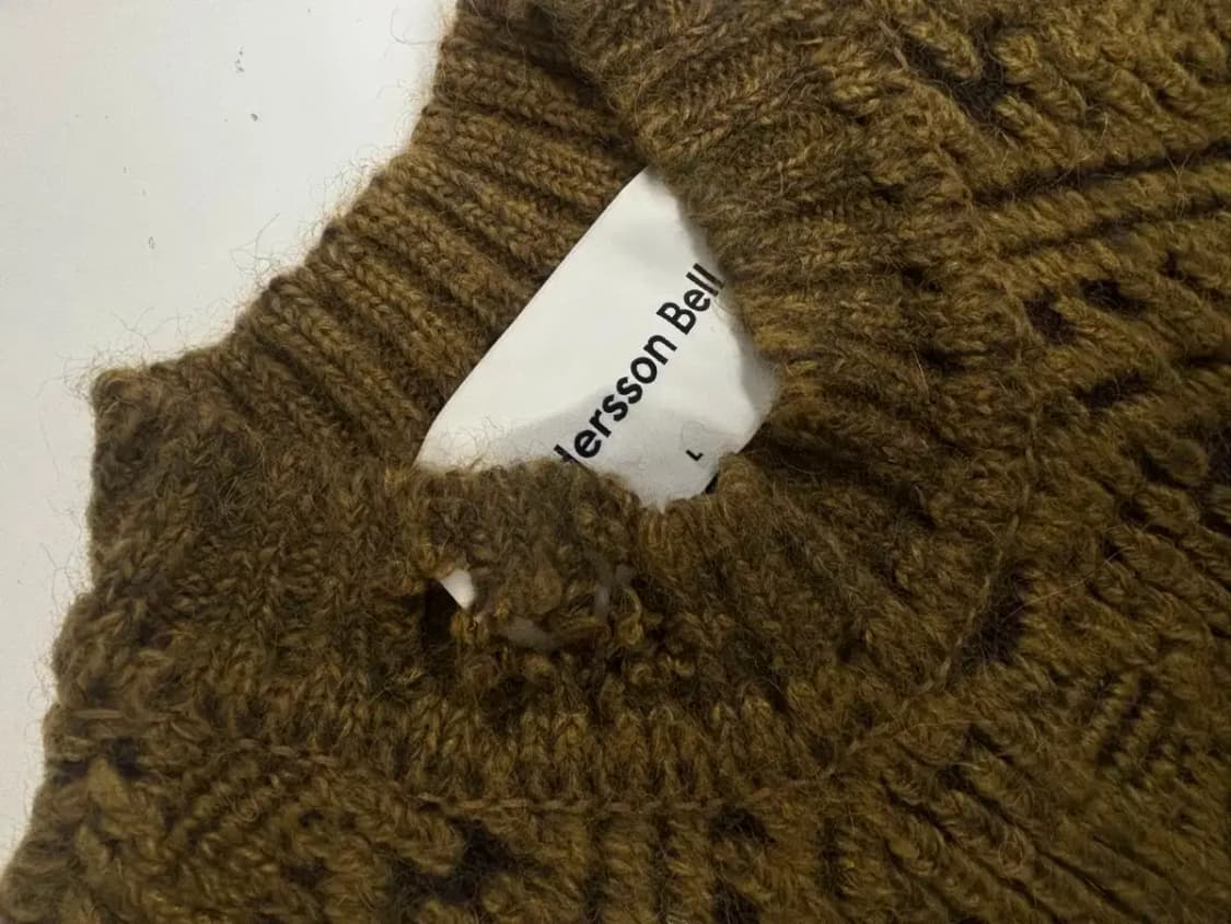 앤더슨벨 히피 카멜 알파카 헤비 베스트 L 상품이미지6