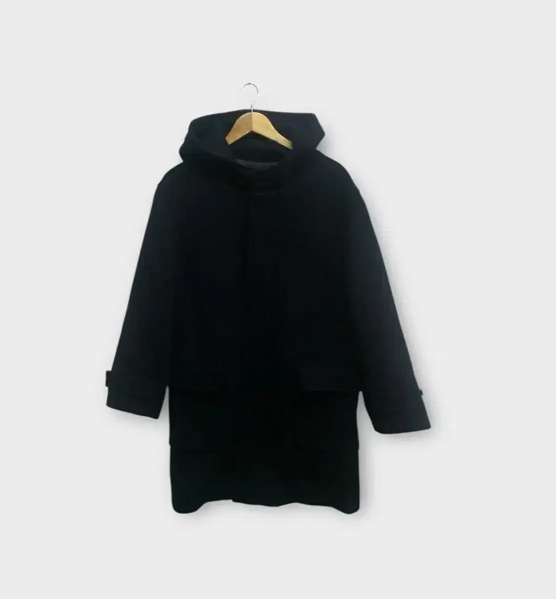 에스피오나지 블랙 후드 울코트 XL 상품이미지1