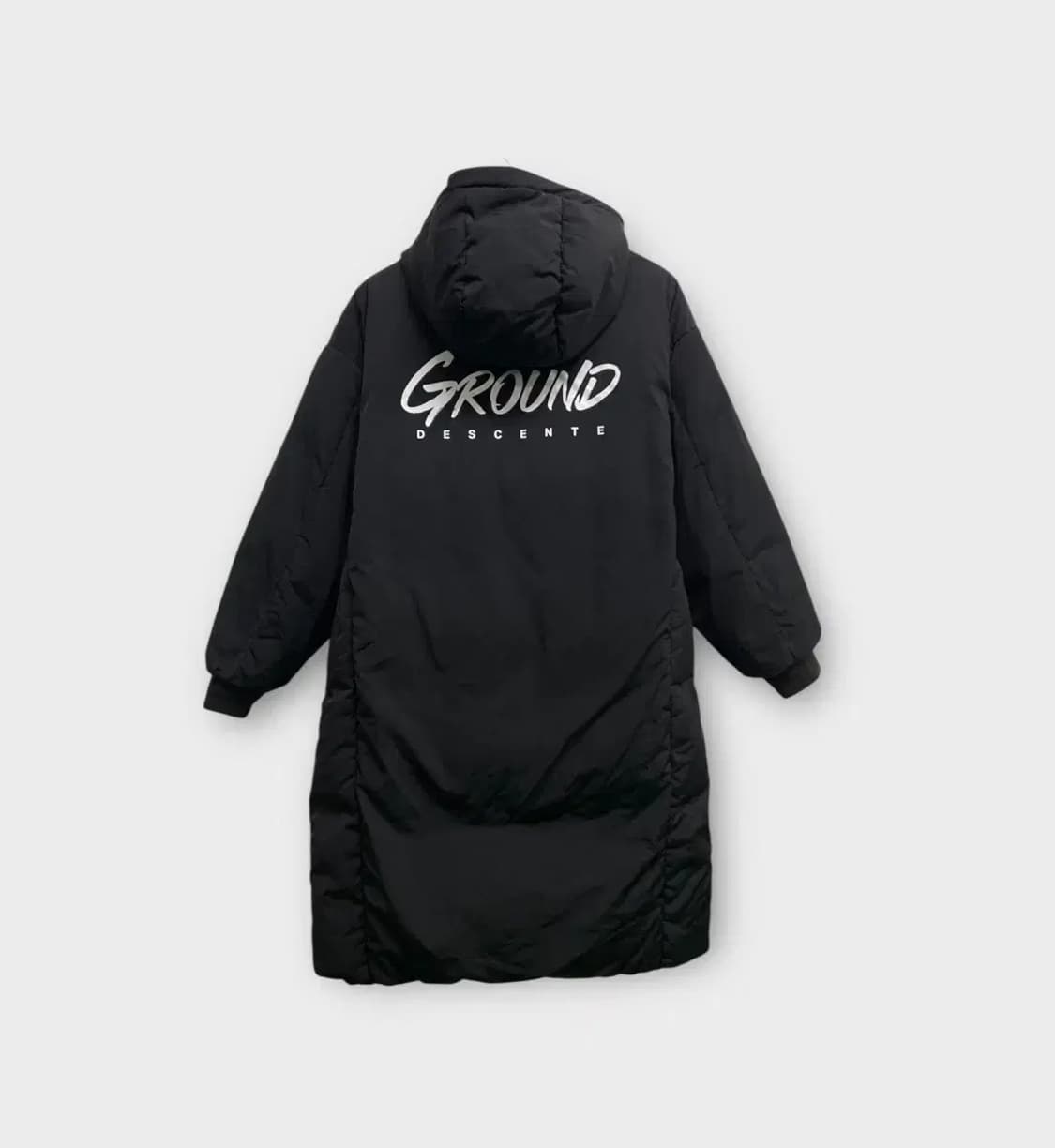 데상트 올블랙 덕다운 롱패딩 95 상품이미지3