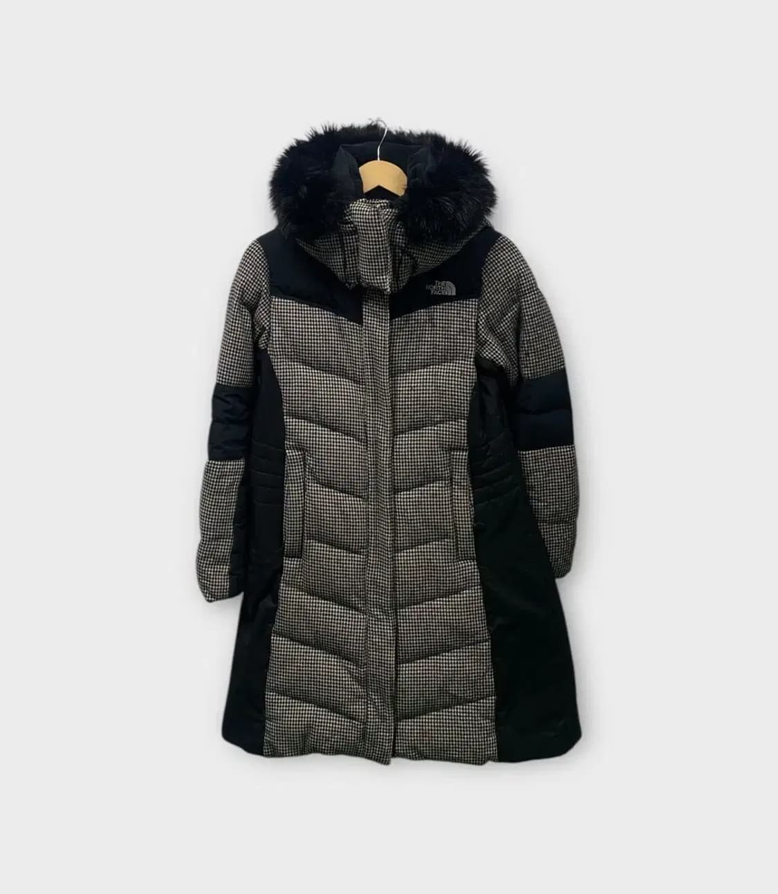 노스페이스 하운드 체크 코트 구스 패딩 90 상품이미지1