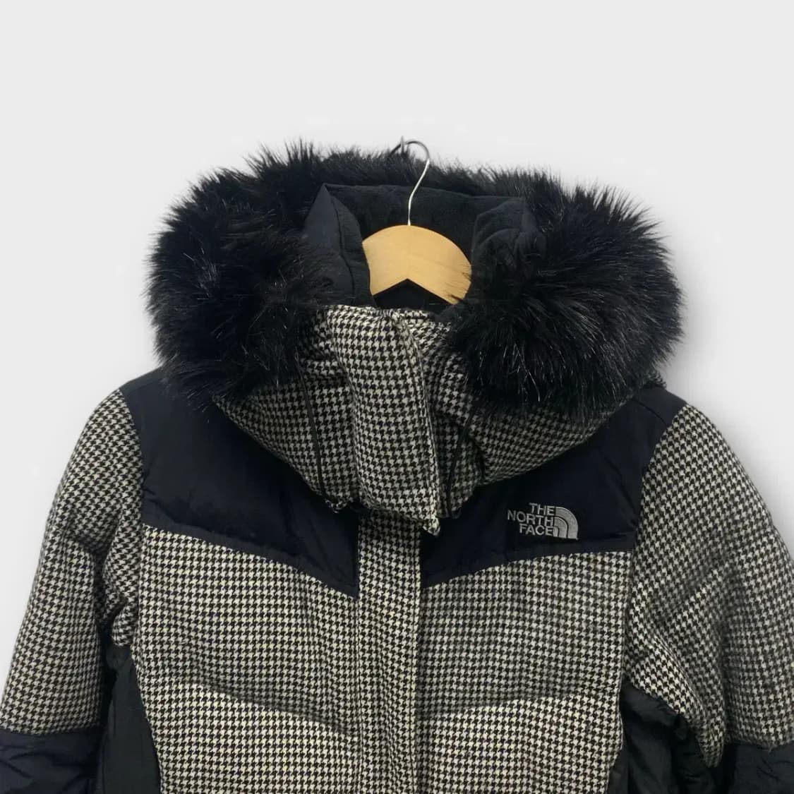 노스페이스 하운드 체크 코트 구스 패딩 90 상품이미지2
