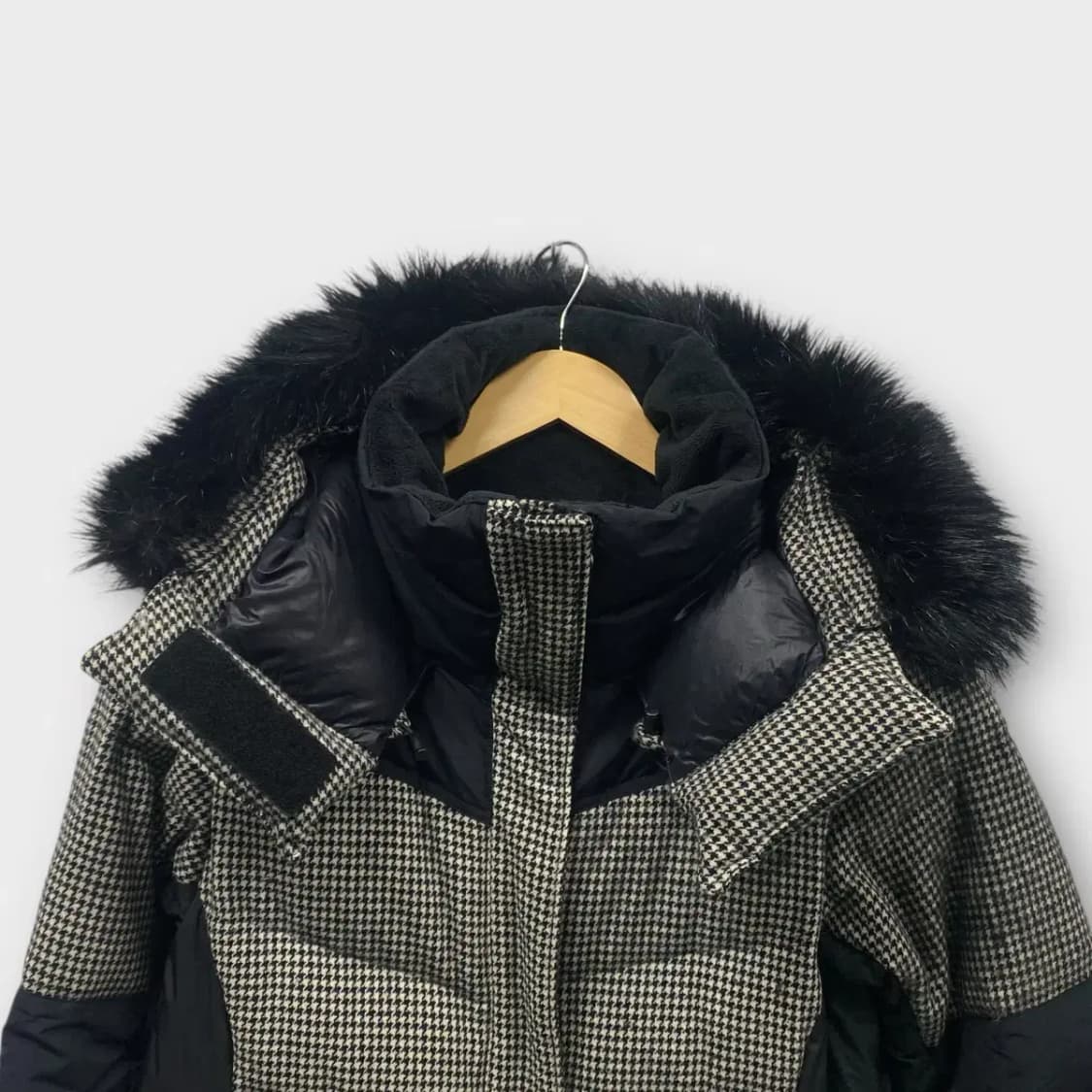 노스페이스 하운드 체크 코트 구스 패딩 90 상품이미지4