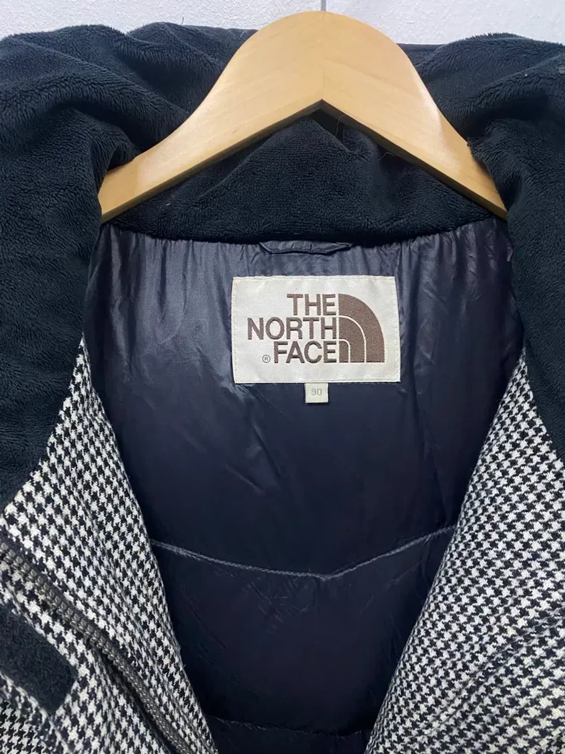 노스페이스 하운드 체크 코트 구스 패딩 90 상품이미지7