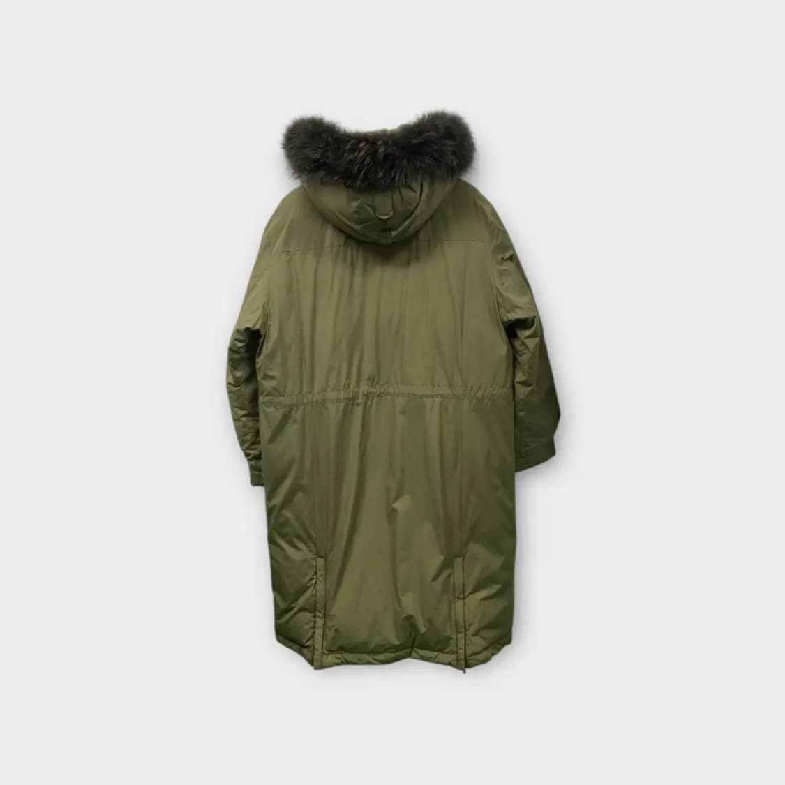 빈폴 구스 다운(너구리털) 카키 롱패딩 XL 상품이미지4