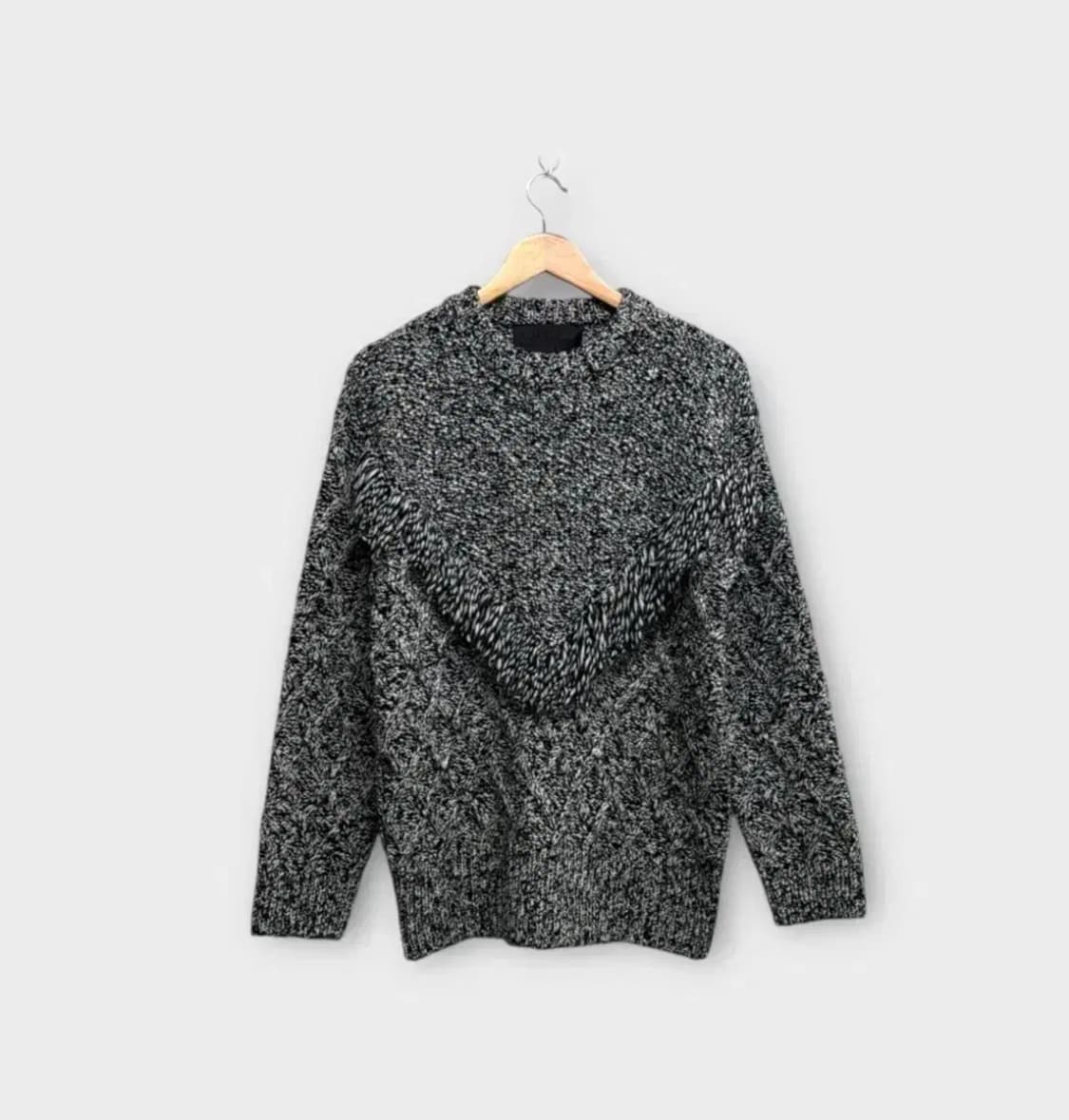 럭키슈에뜨 블랙 믹스 보카시 스웨터 free 상품이미지1