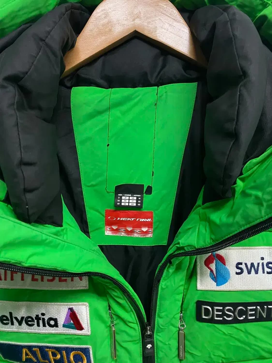 데상트 아우디 스키 덕다운 그린 패딩 XL 상품이미지4