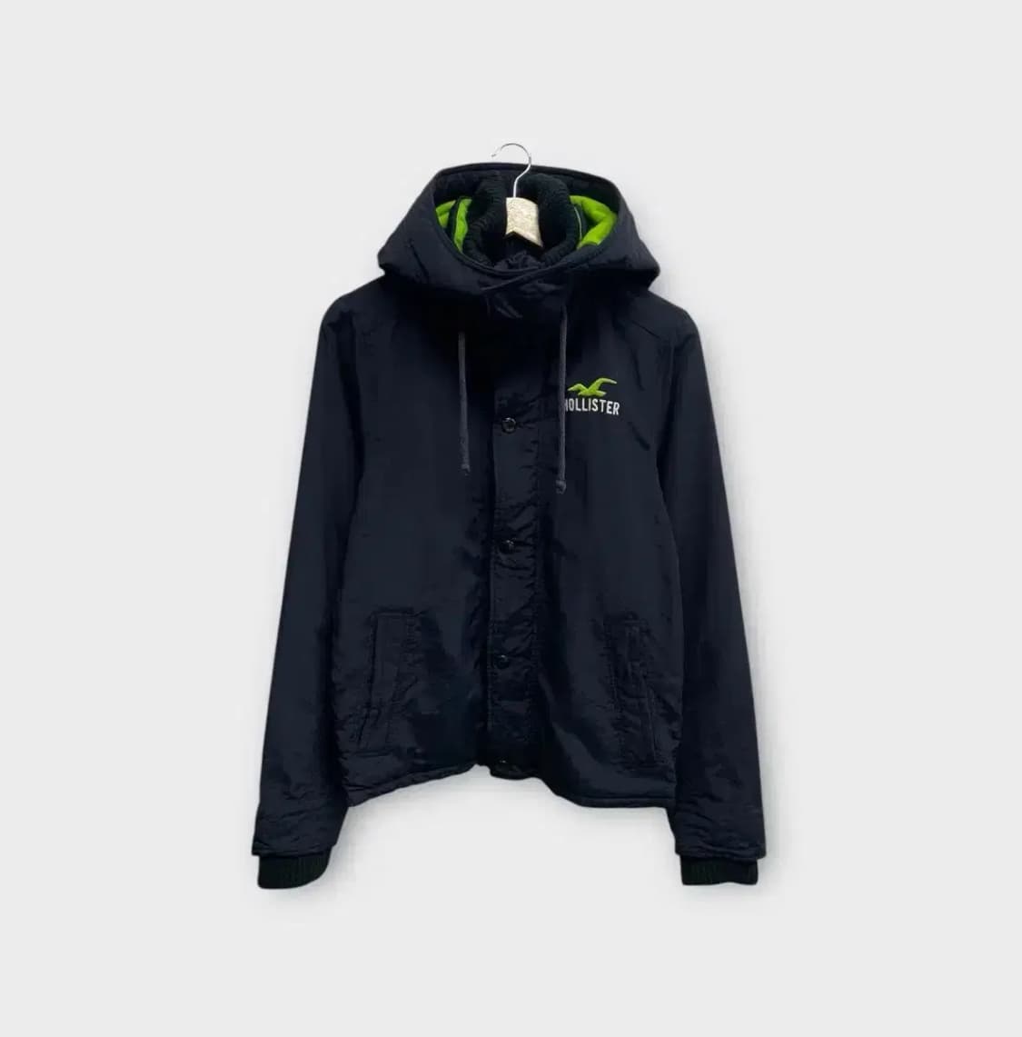 홀리스터 네이비&연두 바람막이 M 상품이미지1