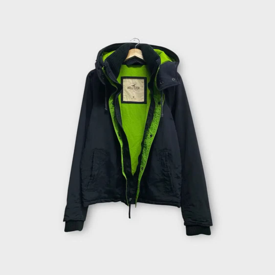홀리스터 네이비&연두 바람막이 M 상품이미지3