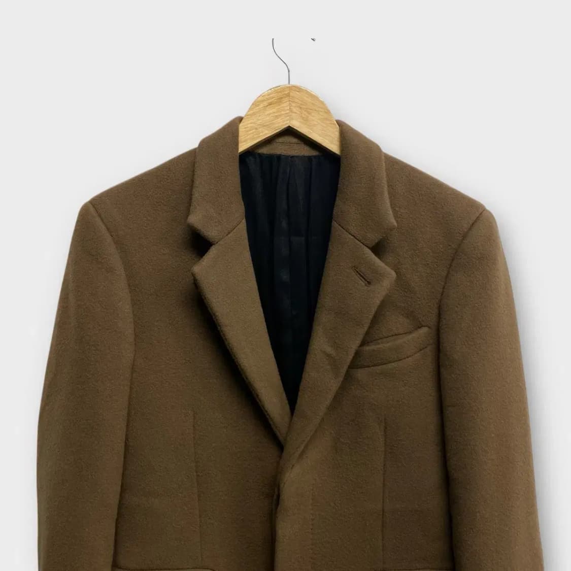 타임옴므 브라운 캐시미어 싱글코트 S-M 상품이미지2