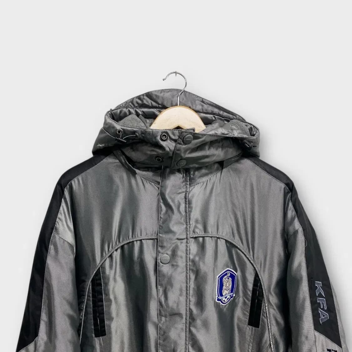 국가대표 KFA 축구팀 롱패딩 점퍼 실버 XL 상품이미지4