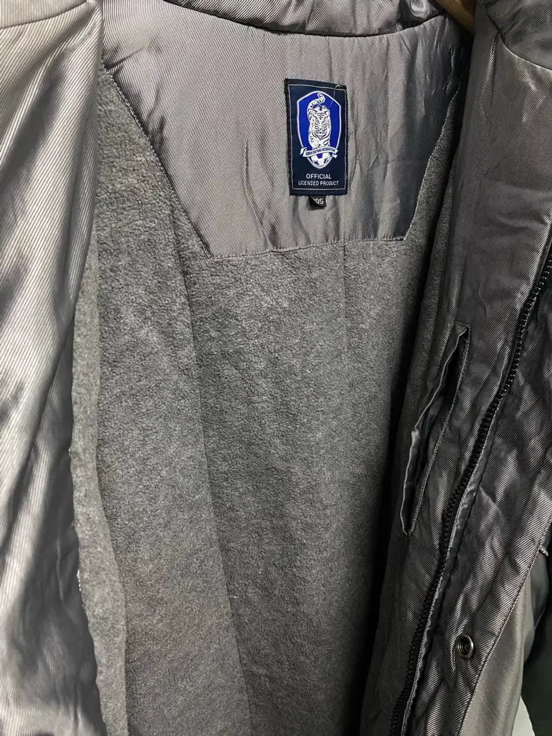 국가대표 KFA 축구팀 롱패딩 점퍼 실버 XL 상품이미지7