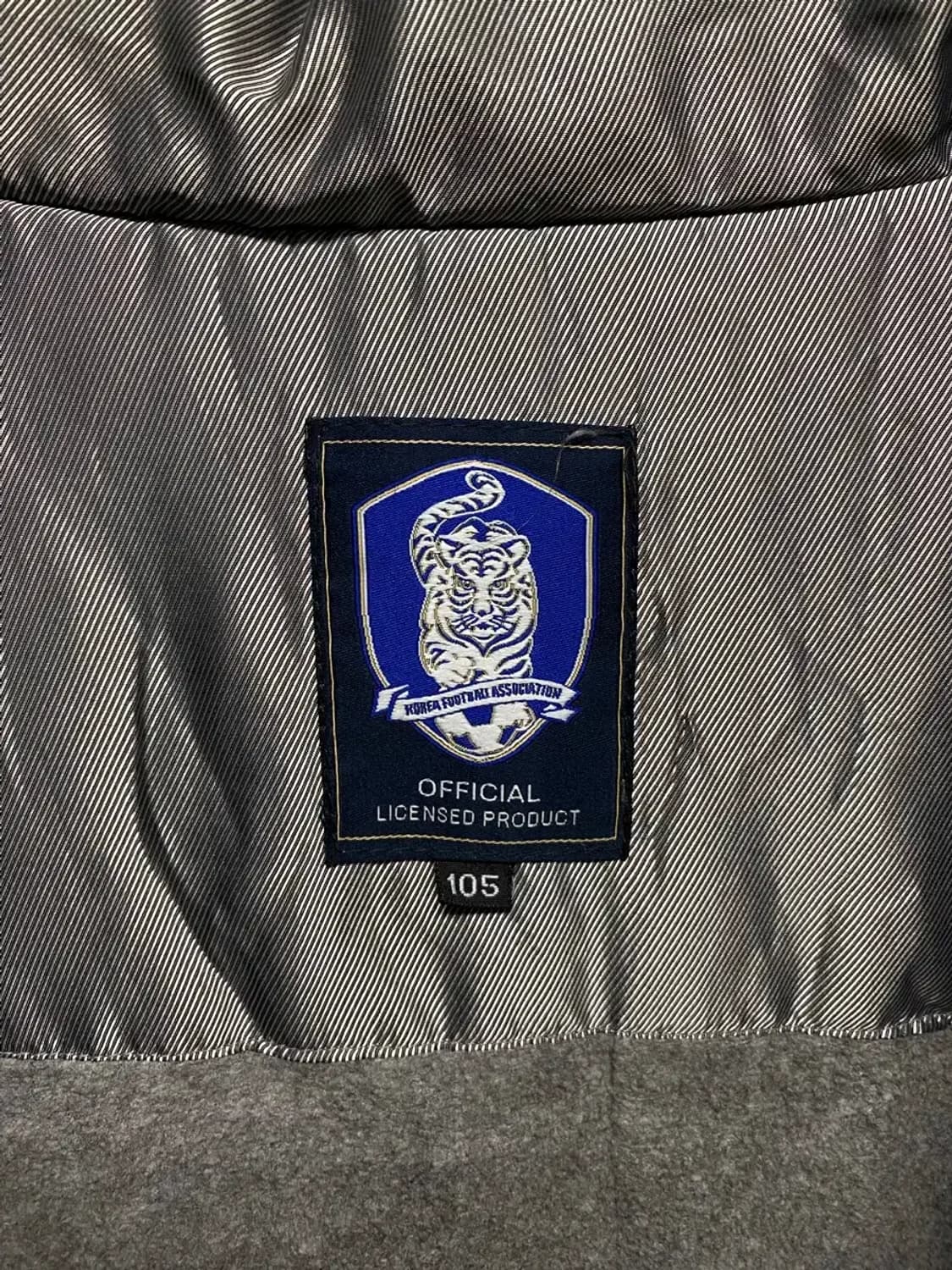 국가대표 KFA 축구팀 롱패딩 점퍼 실버 XL 상품이미지8