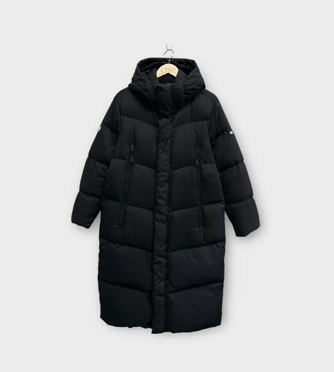데상트 올블랙 덕다운 롱패딩 M 상품이미지1