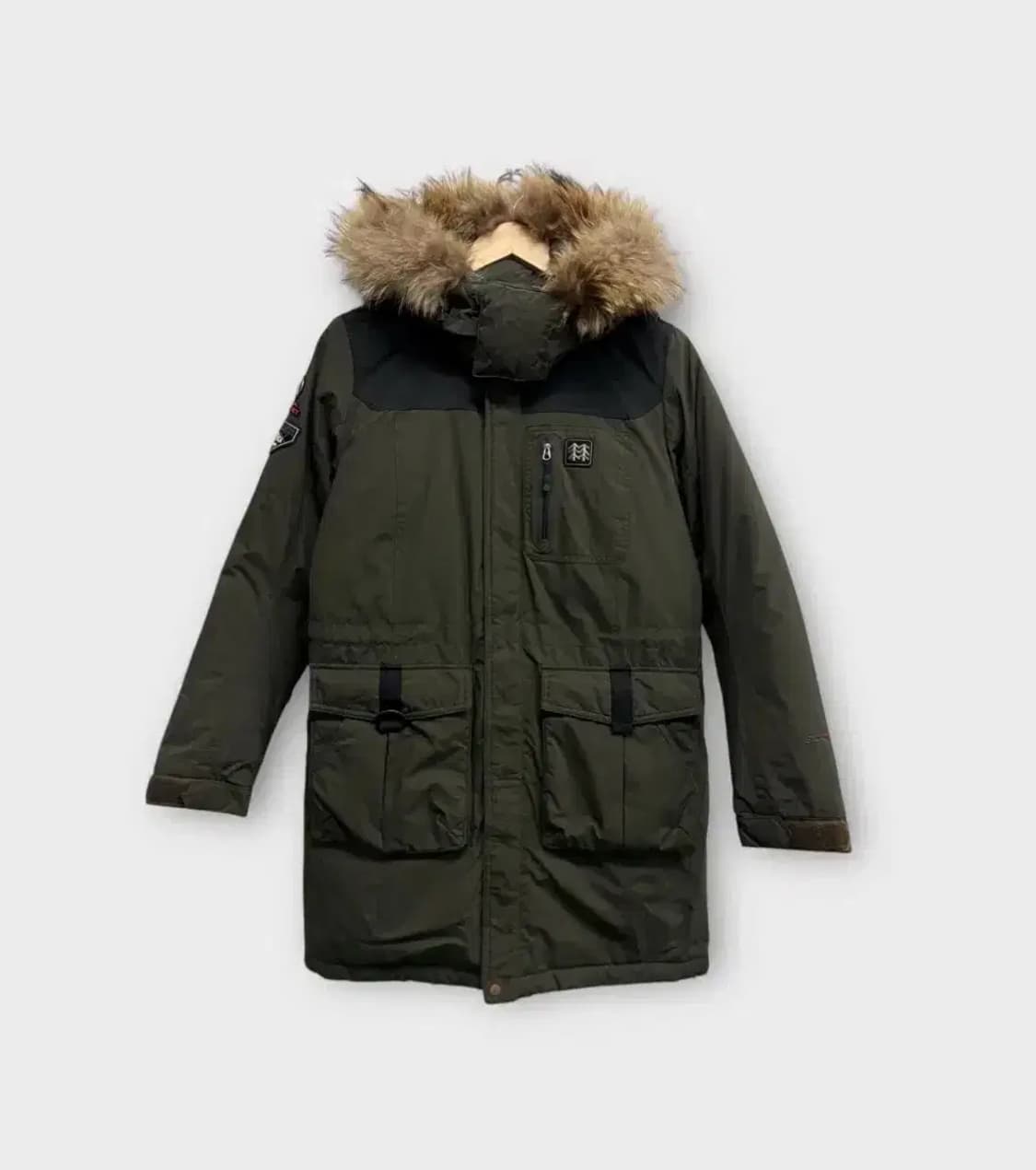 코오롱 스포츠 카키색 구스다운 S 상품이미지1