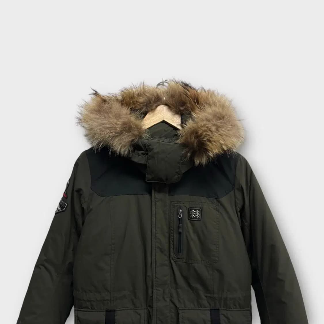 코오롱 스포츠 카키색 구스다운 S 상품이미지2