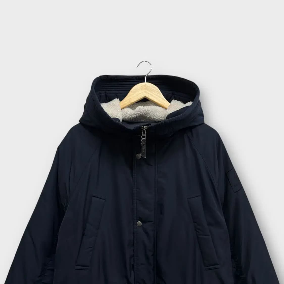 빈폴 네이비 후드 패딩 점퍼 L 상품이미지2