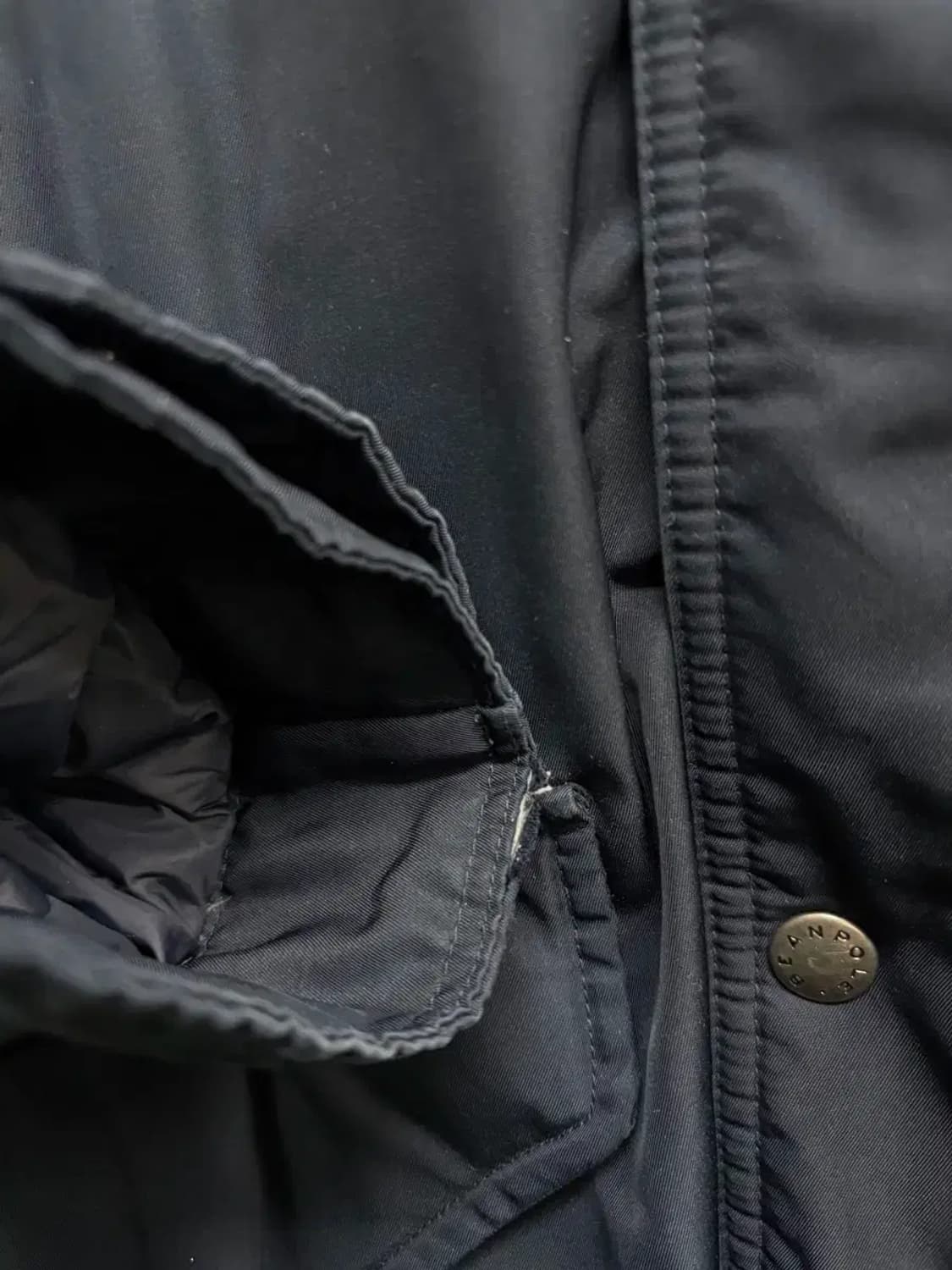 빈폴 네이비 후드 패딩 점퍼 L 상품이미지5