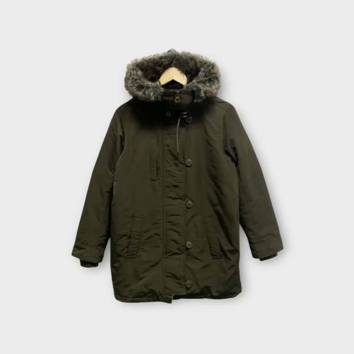 리바이스 하이넥 오리털 카키 패딩 M 상품이미지1