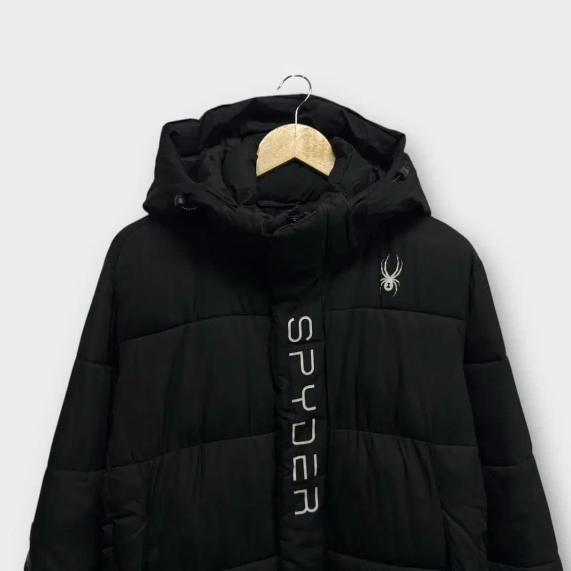 스파이더 롱패딩 블랙 M 상품이미지2