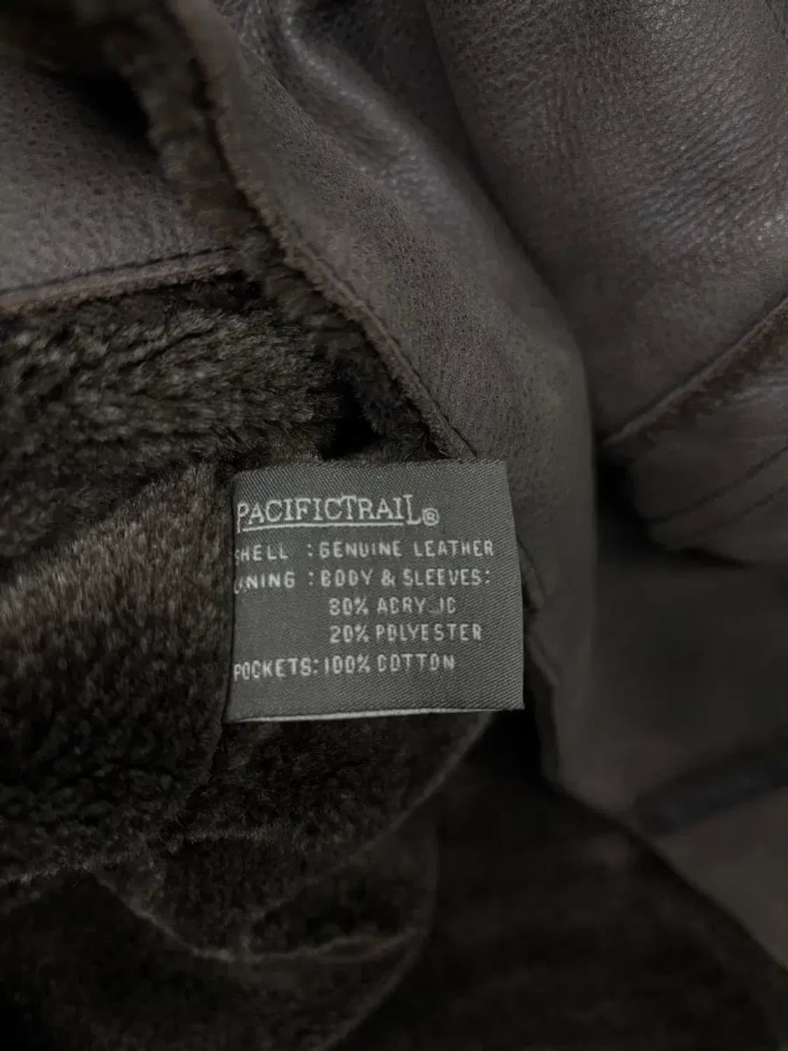 퍼시픽트레일 카키 브라운 무스탕 점퍼 L 상품이미지5