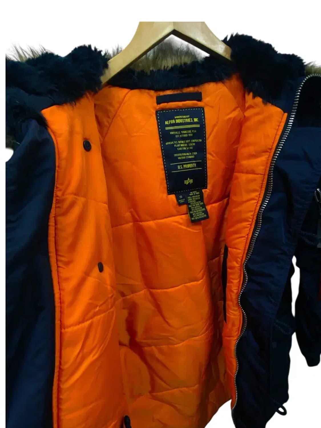 알파인더스트리 N3B 네이비 안감누빔 패딩 XS-S 상품이미지6