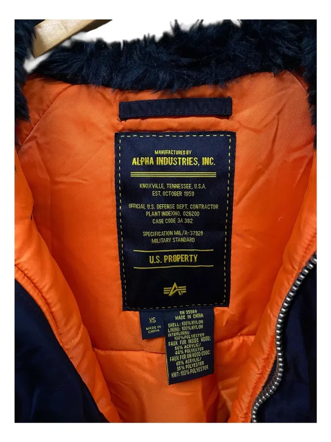 알파인더스트리 N3B 네이비 안감누빔 패딩 XS-S 상품이미지7