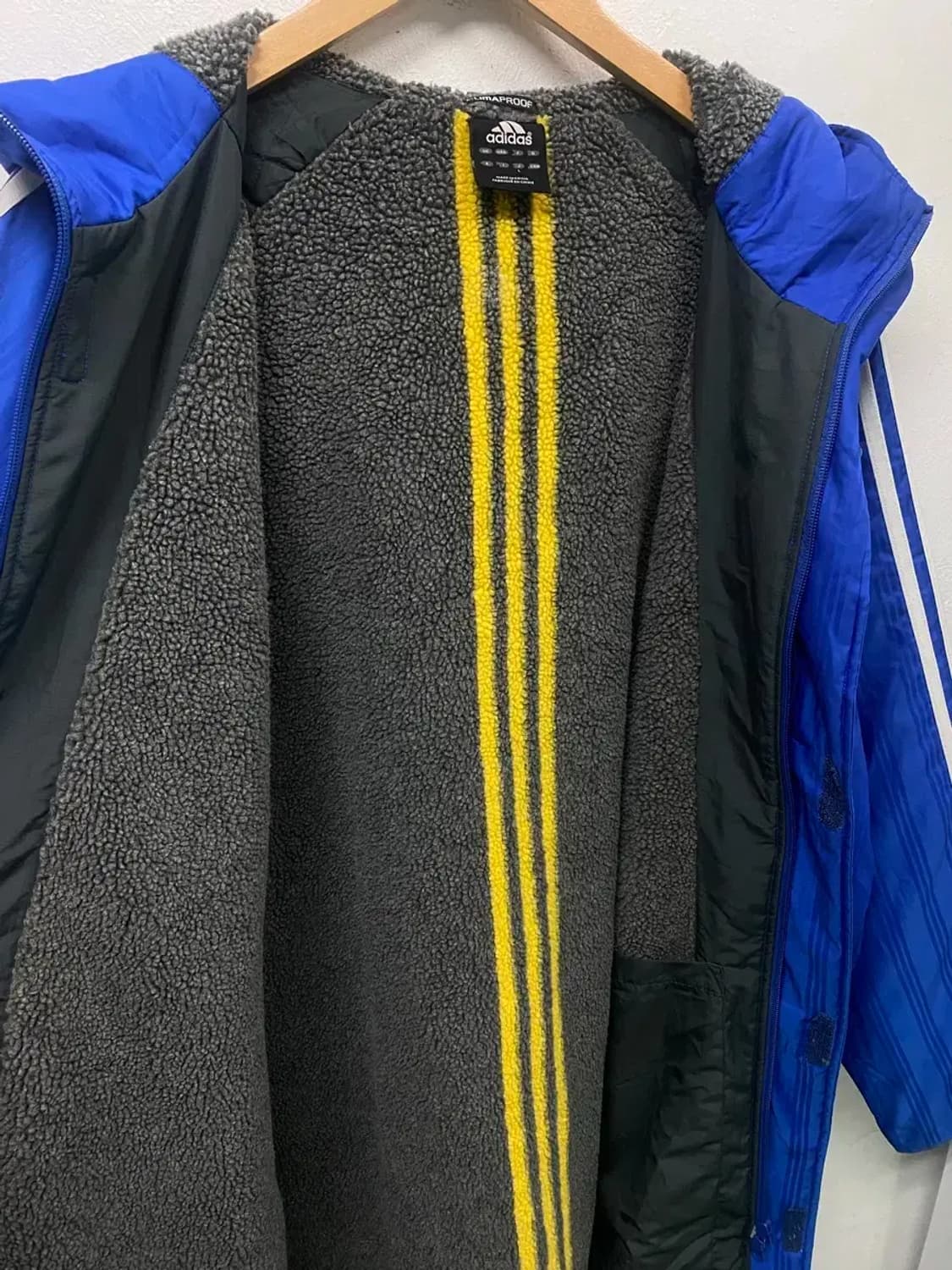 Adidas 아디다스 블루 쉐르파 패딩 돕바 L-XL 상품이미지4