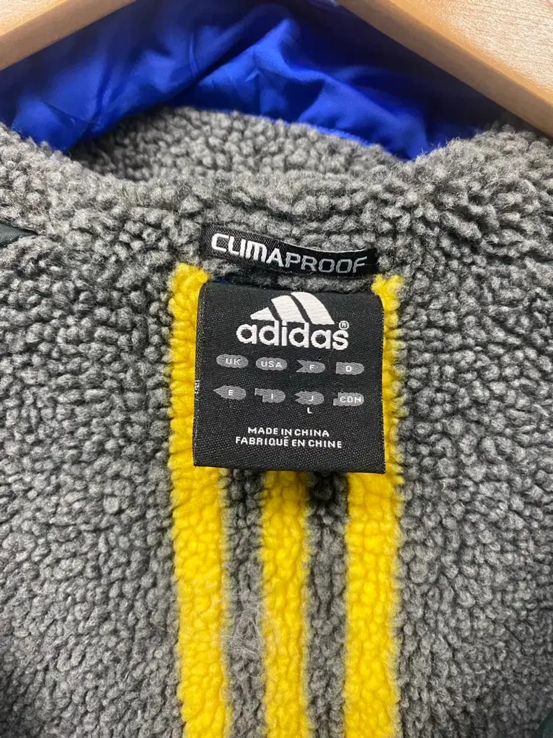 Adidas 아디다스 블루 쉐르파 패딩 돕바 L-XL 상품이미지6