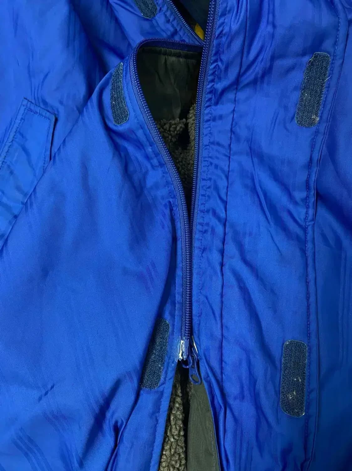 Adidas 아디다스 블루 쉐르파 패딩 돕바 L-XL 상품이미지9