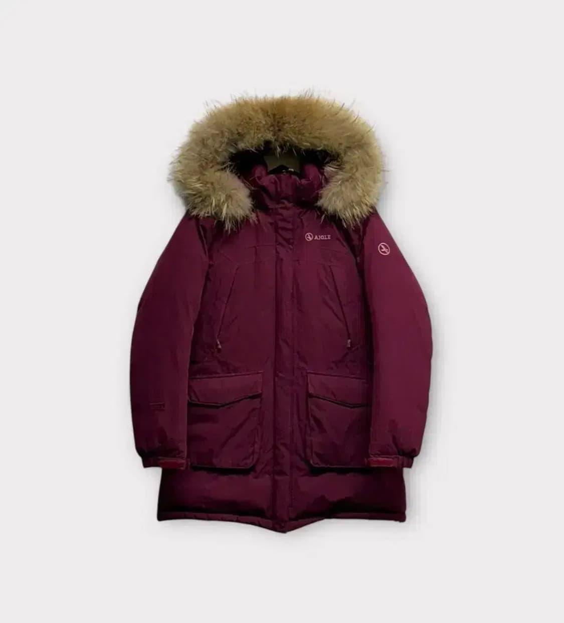 에이글 라쿤퍼 버건디 패딩 90 상품이미지1