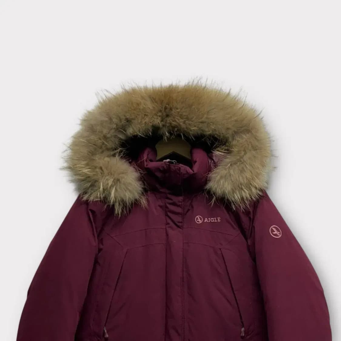 에이글 라쿤퍼 버건디 패딩 90 상품이미지2