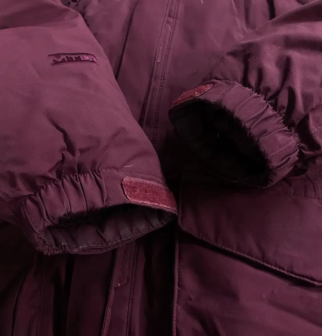 에이글 라쿤퍼 버건디 패딩 90 상품이미지5